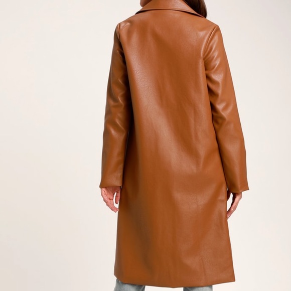 Lulus Vegan Leather Coat - Picture 4 of 4